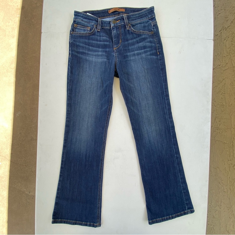 Women’s 26 Crop Flare Dark Wash Stretch Denim the Olivia Cool off